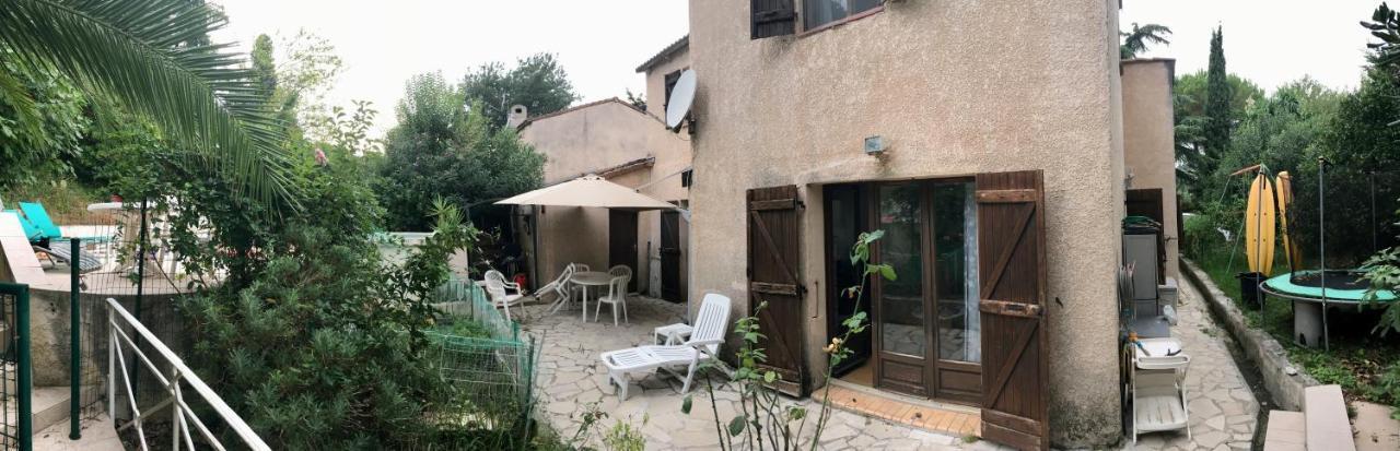 Le Cannet 10Mn Cannes Chambre Independante Etage D'Une Maison Avec Piscine Exterior foto
